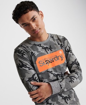 Superdry Core Logo Tag Hosszú Ujjú Férfi Pólók Fehér/Camo | TPUQR4936